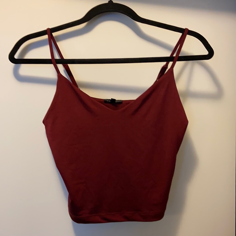 Red Cami Crop Top
